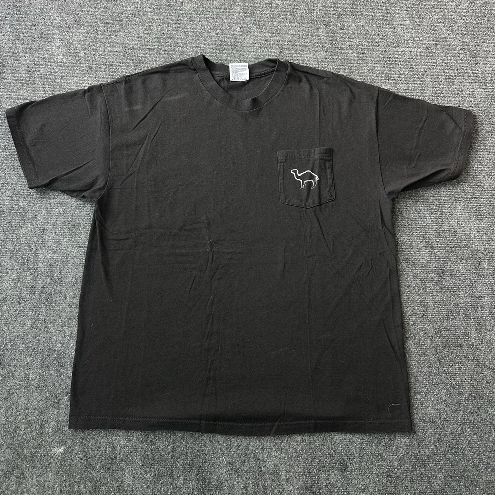 VTG 90s Camel Joe Cigarette Black Promo Rewards Graphic Men's Pocket T Shirt XL